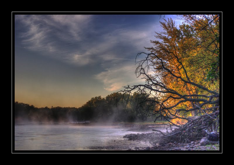 Autumn Sunrise on the Mississippi River