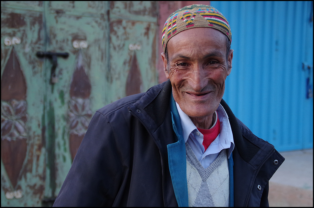 A berber villager in the town of Oued Tichka in the Atlas Mountains of Morocco
