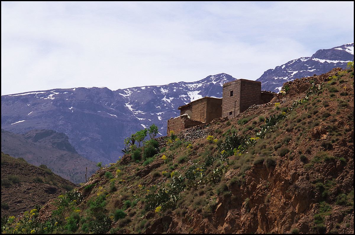 A small Berber house in the Atlas Mountains of Morocco, Tizi N'Tichka Pass