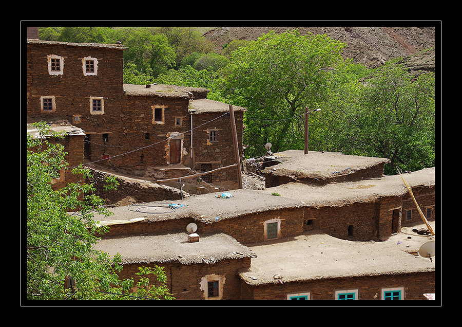 Berber Village in the Atlas Mountains of Morocco