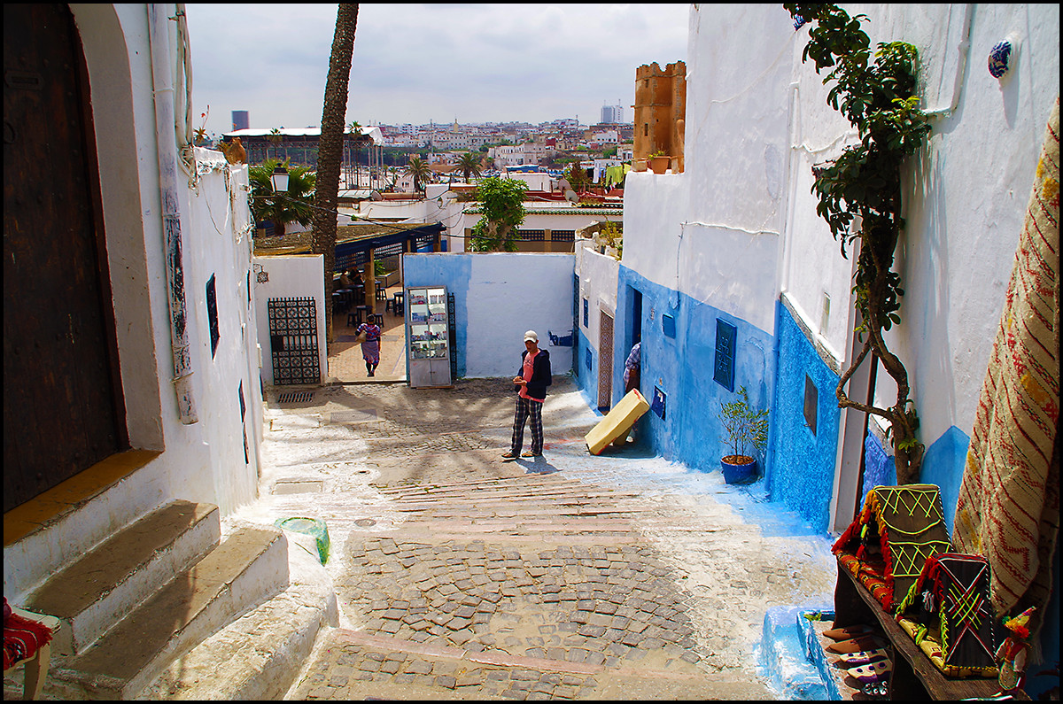 Inside the Kasbah in Rabat, Morocco. 