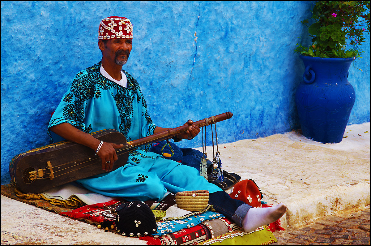 Close-up of a street vendor in the Kasbah. Rabat, Morocco.