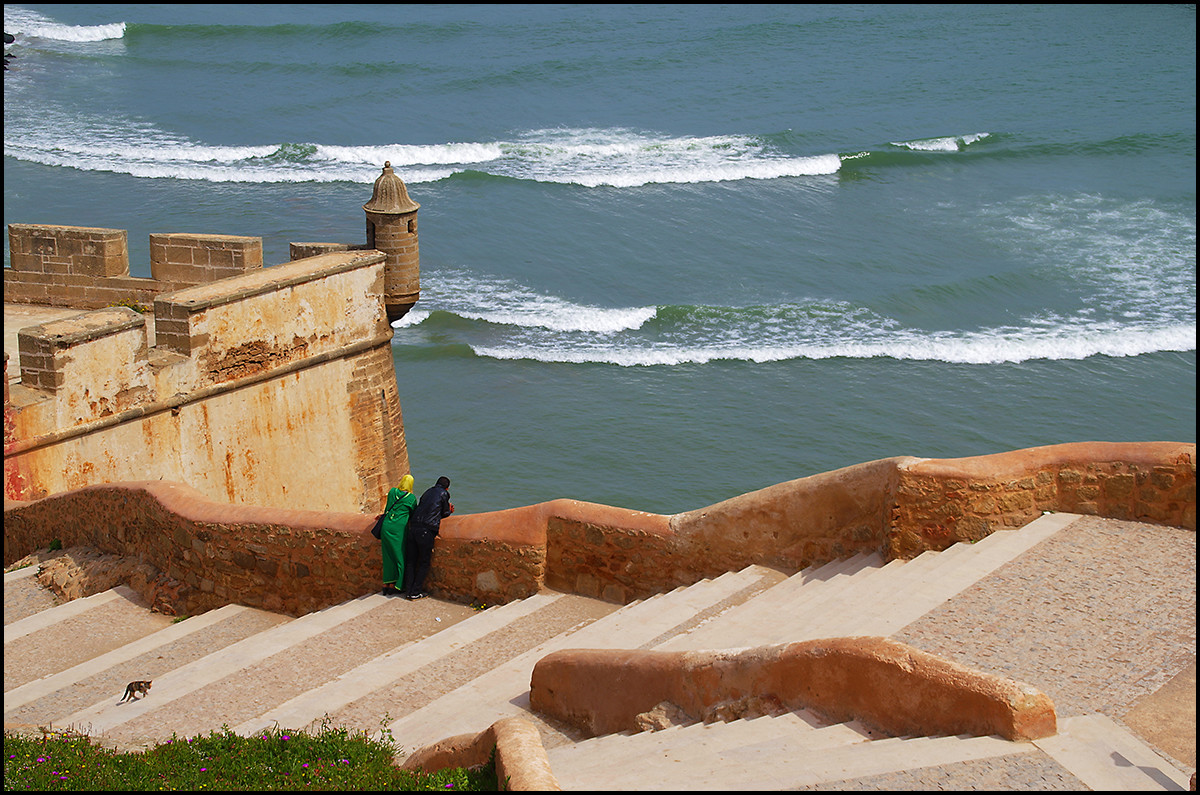 The back side of the Kasbah, overlooking the mouth of the Bou Regreg river 